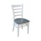 International Concepts Set of Two Emily Side Chair, White/Heather Gray C05-617P - alternate 2